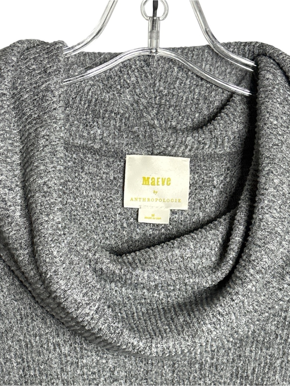 Maeve Anthropologie Ribbed Cowl Neck Sweater w/Bell Sleeves Sz M Like New - Picture 5 of 7